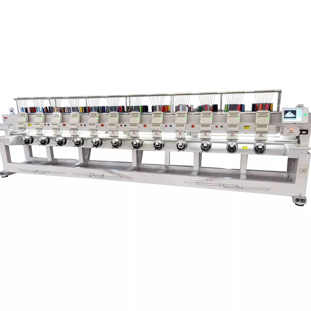 high speed embroidery machine with twelve heads