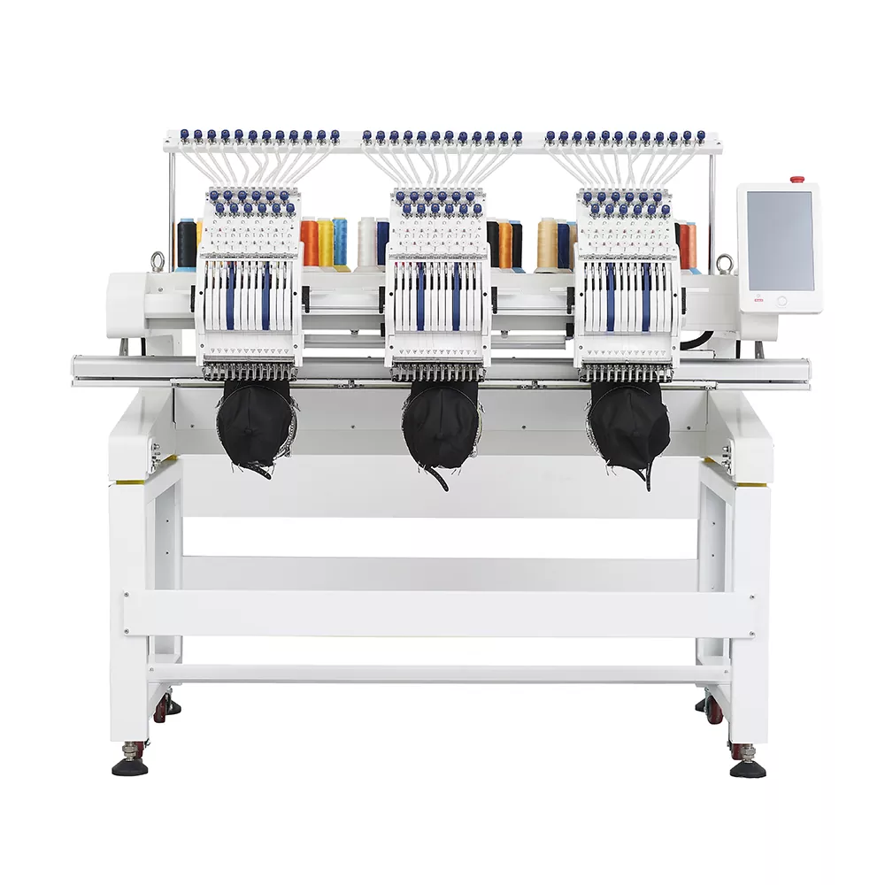 Borduurmachine met drie hoofden en speciaal apparaat